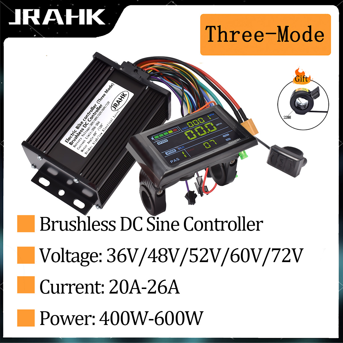 Kelly Kls7230S Controller - JRAHK 36V-72V 400W-600W BLDC Electric Bicycle