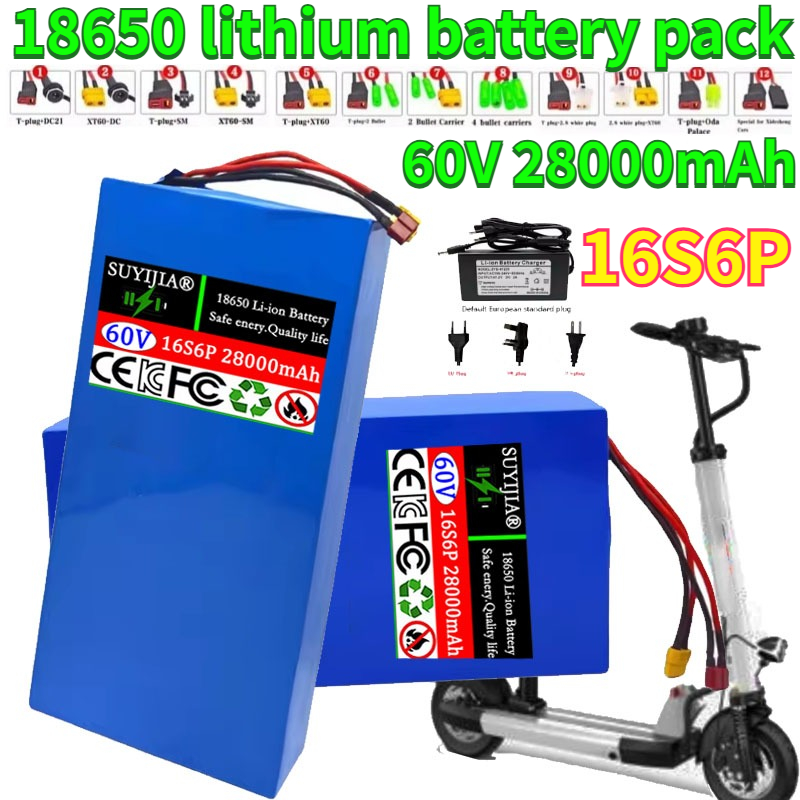 New 16S6P 60V 28Ah 18650 Lithi - 60V 50Ah Electric Scooter Battery ulasan dan harga